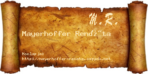 Mayerhoffer Renáta névjegykártya