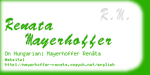 renata mayerhoffer business card